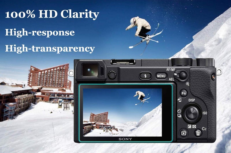 ULBTER A1 Screen Protector for Sony Alpha 1 / A1 Camera & Hot Shoe Cover 0.3mm 9H Hardness Tempered Glass Anti-Scrach Anti-Fingerprint Anti-Bubble [3+2 Pack] - Image 4